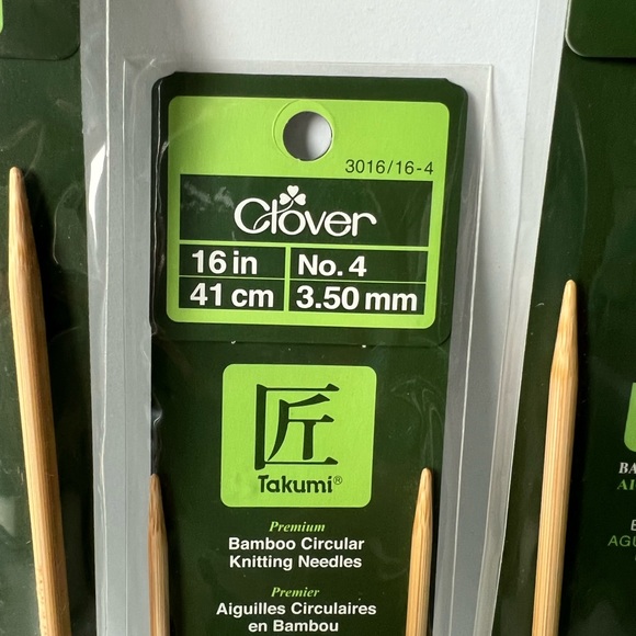Takumi Office Takumi Clover Bamboo Knitting Needles 3 Pack Newvarious Sizes Poshmark